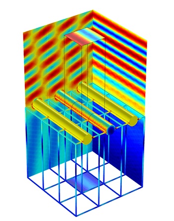 انتشار موج TM بر نمونه